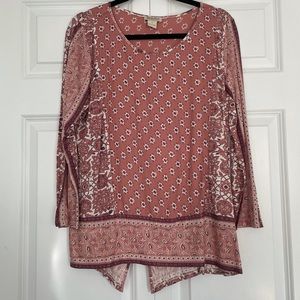 Lucky Brand Pink Printed Top